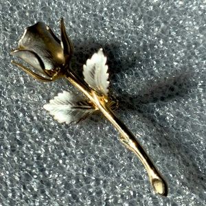 Vintage rose pin for hat or lapel